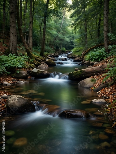 Stream in the woods.