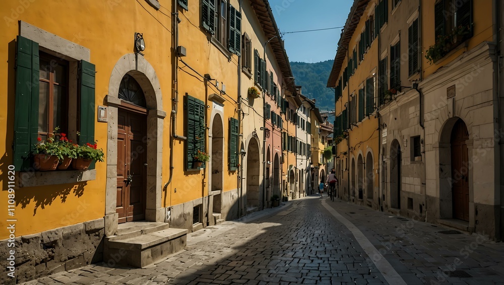 Fototapeta premium Street of Como, Italy.