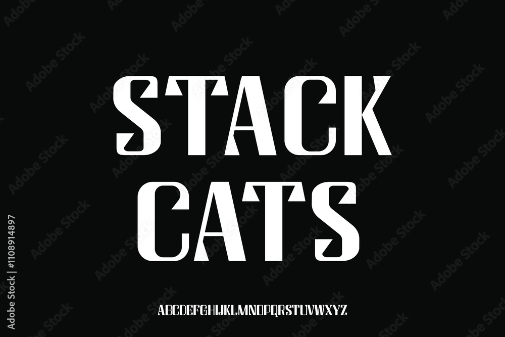 Obraz premium Display alphabet font vector design suitable for headline, poster, logo, magazine and many more