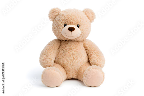 Teddy bear toy, isolated on white background