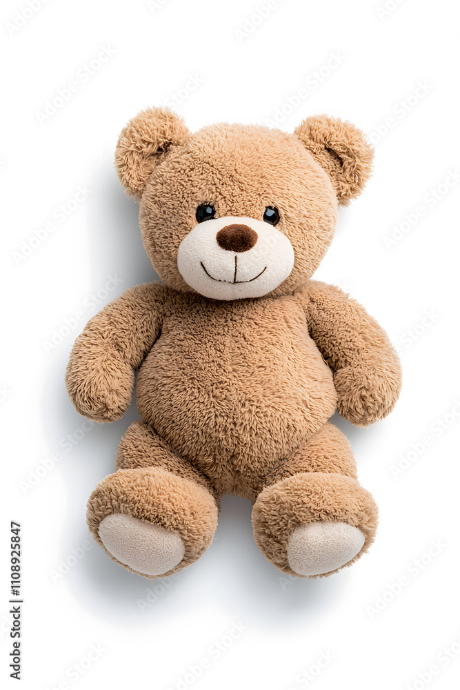 Fototapeta premium Teddy bear toy, isolated on white background