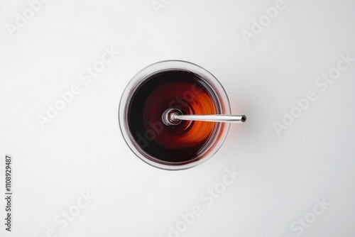 Glamorous Velvet Hammer Cocktail on White Background photo