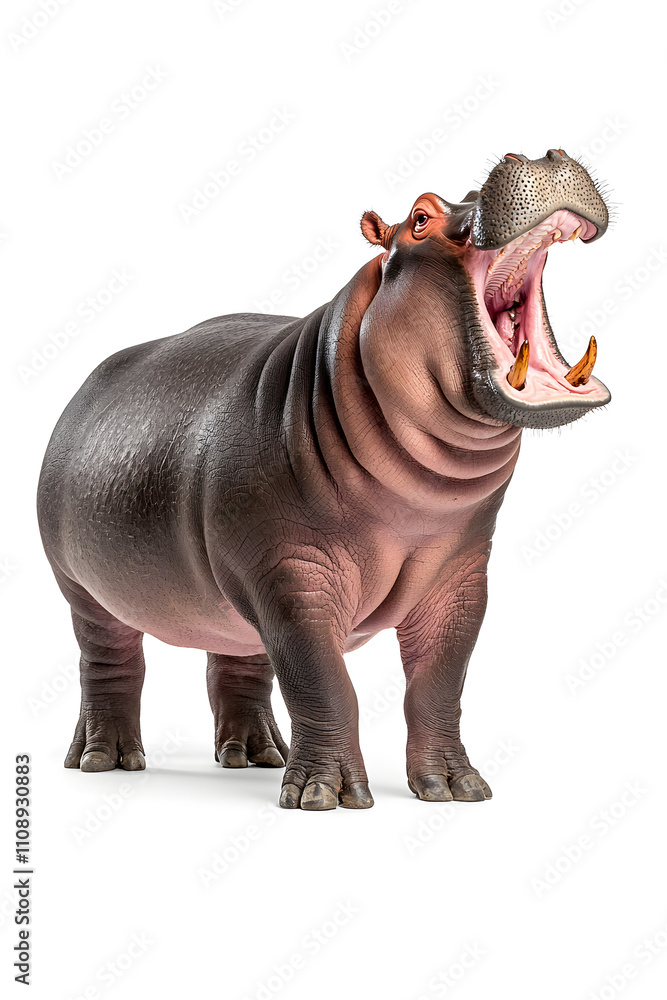 Fototapeta premium Hippopotamus isolated on white
