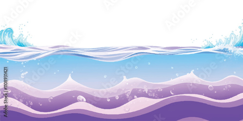 Transparent abstract purple and white abstract water color ocean wave texture background. Banner Graphic Resource as background for ocean wave and water wave abstract graphics
