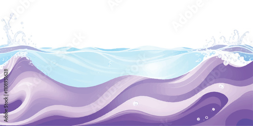 Transparent abstract purple and white abstract water color ocean wave texture background. Banner Graphic Resource as background for ocean wave and water wave abstract graphics
