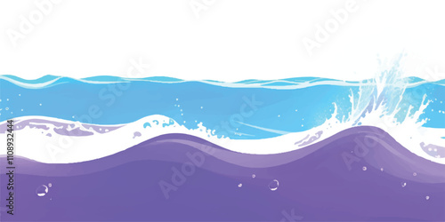 Transparent abstract purple and white abstract water color ocean wave texture background. Banner Graphic Resource as background for ocean wave and water wave abstract graphics

