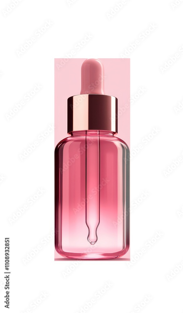Beautiful pink glass serum bottle mockup Beautiful pink glass serum bottle mockup
