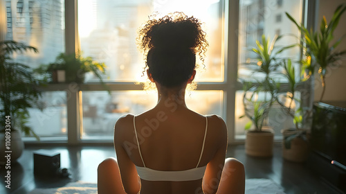 Find Inner Peace: Morning Meditation by Window photo