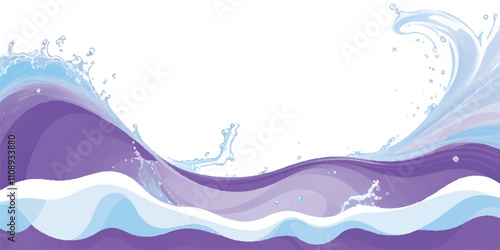 Transparent abstract purple and white abstract water color ocean wave texture background. Banner Graphic Resource as background for ocean wave and water wave abstract graphics
