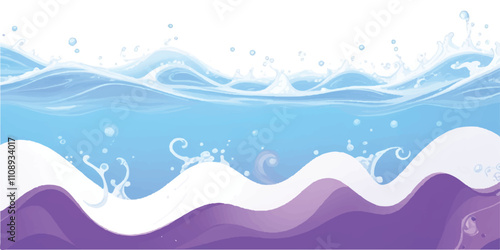 Transparent abstract purple and white abstract water color ocean wave texture background. Banner Graphic Resource as background for ocean wave and water wave abstract graphics
