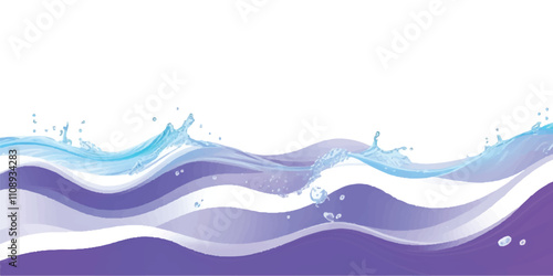 Transparent abstract purple and white abstract water color ocean wave texture background. Banner Graphic Resource as background for ocean wave and water wave abstract graphics
