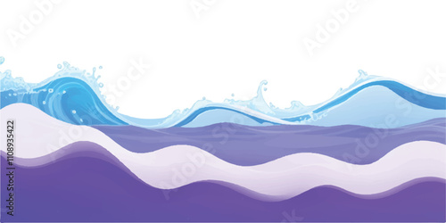 Transparent abstract purple and white abstract water color ocean wave texture background. Banner Graphic Resource as background for ocean wave and water wave abstract graphics
