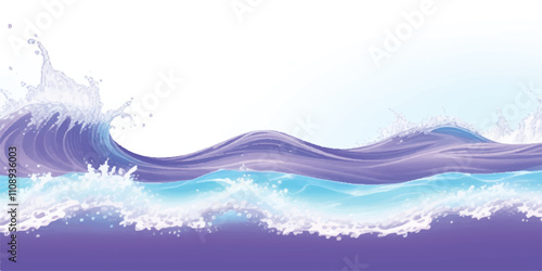 Transparent abstract purple and white abstract water color ocean wave texture background. Banner Graphic Resource as background for ocean wave and water wave abstract graphics
