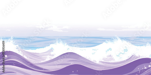 Transparent abstract purple and white abstract water color ocean wave texture background. Banner Graphic Resource as background for ocean wave and water wave abstract graphics
