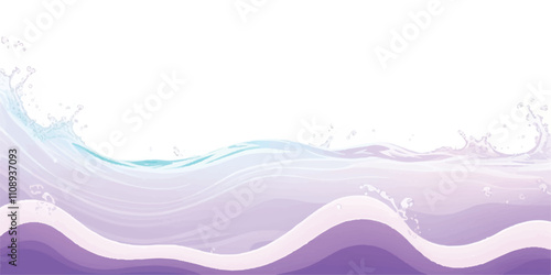 Transparent abstract purple and white abstract water color ocean wave texture background. Banner Graphic Resource as background for ocean wave and water wave abstract graphics
