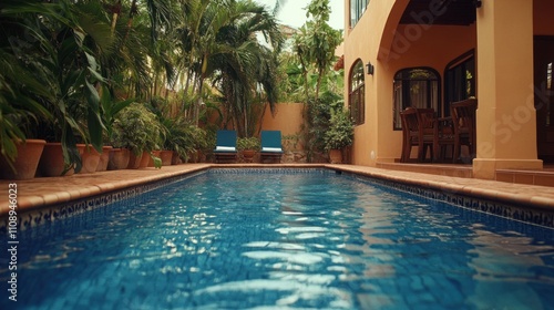 Wallpaper Mural Tropical Resort Poolside Relaxation Scene Torontodigital.ca