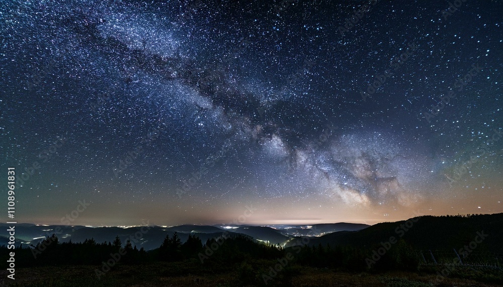 Fototapeta premium 夜の満点の星空