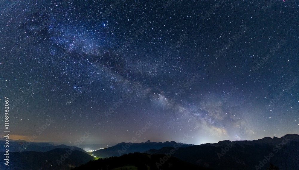 Fototapeta premium 夜の満点の星空