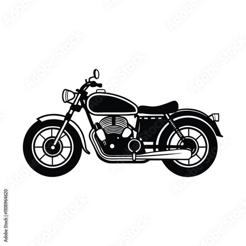 motorcycle isolated on white background