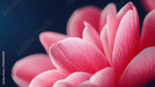 Delicate pink flower petals with intricate textures and soft lighting
