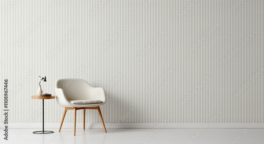 Fototapeta premium white chair in a room