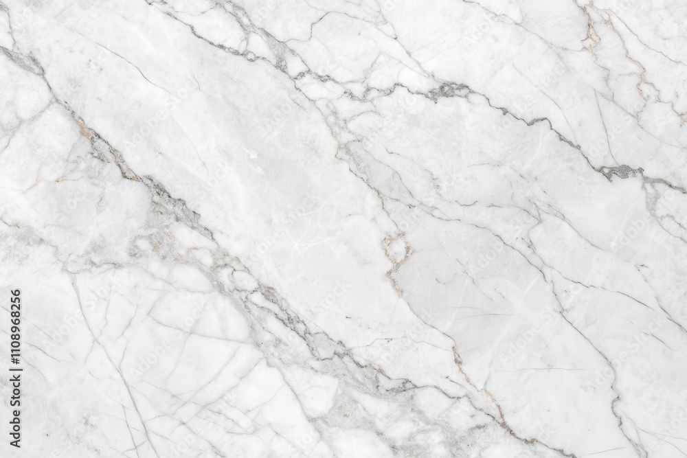 Obraz premium High-resolution image of elegant white marble with grey veining, ideal for design projects requiring a luxurious and sophisticated texture