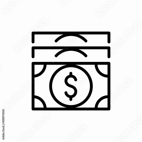 cash money icon sign vector