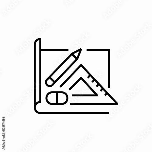 construction plan icon sign vector