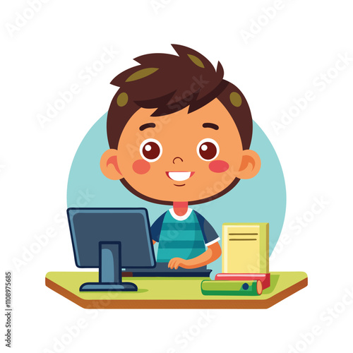 boy with laptop