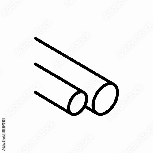 pipe sizes icon sign vector