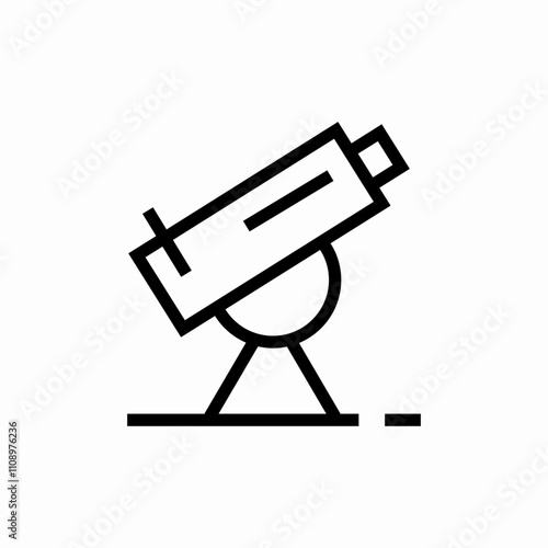 telescope science icon sign vector
