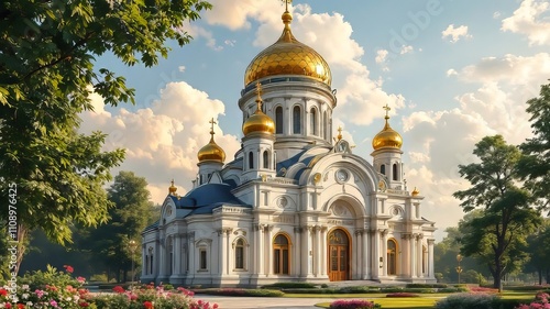 Golden domes, beacons of faith, grace the skyline.