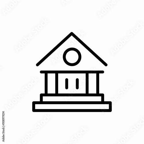 landmark government icon sign vector