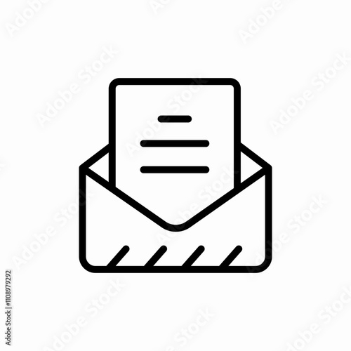 letter mail read icon sign vector