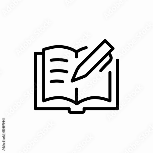 notepad write icon sign vector
