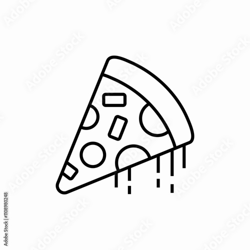 pizza slice icon sign vector