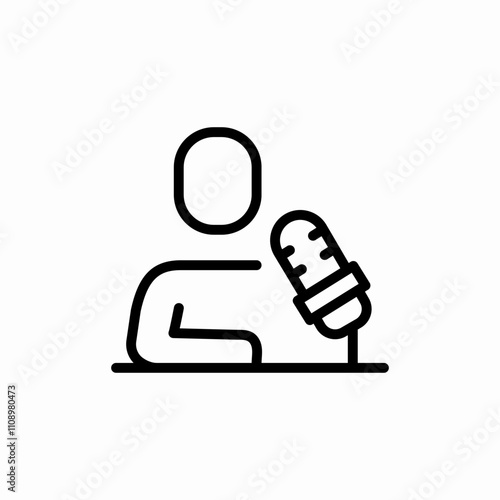 podcast speech icon sign vector