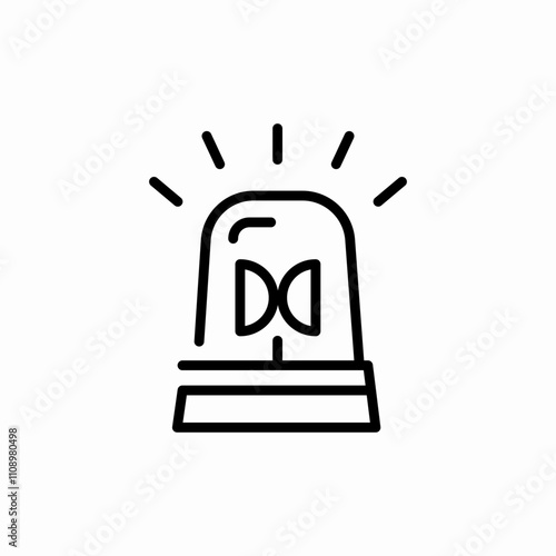 police siren icon sign vector