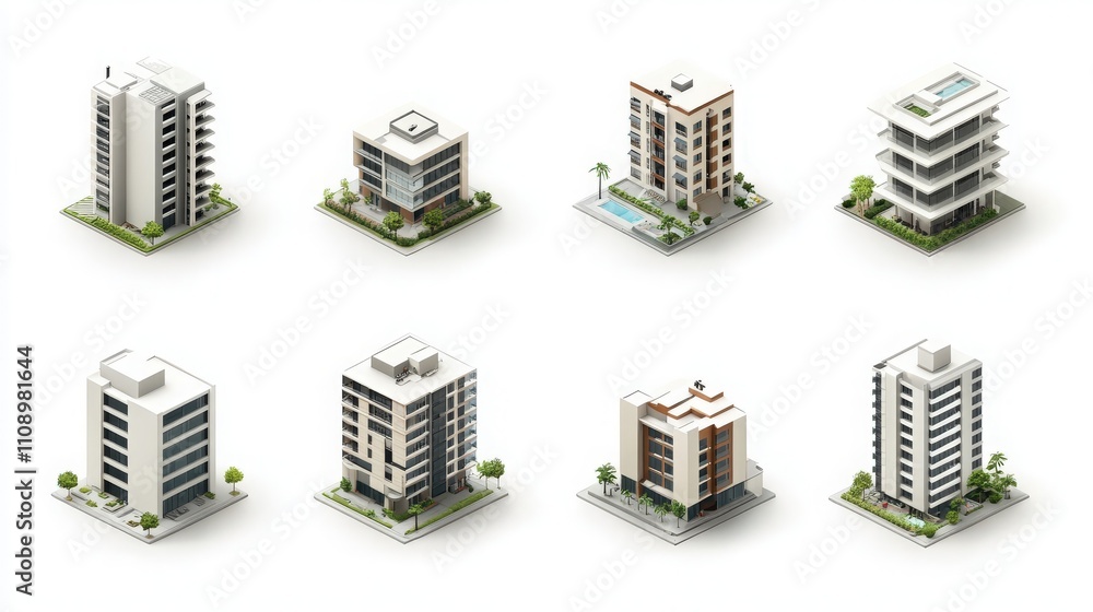 Fototapeta premium set of buildings