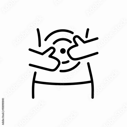 stomach cramps icon sign vector