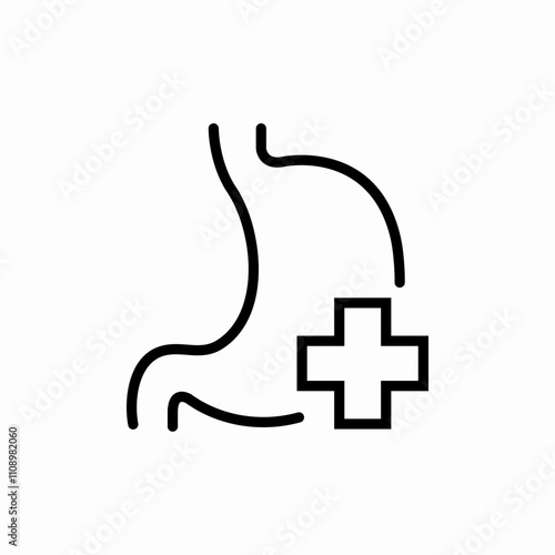 stomach treatment icon sign vector