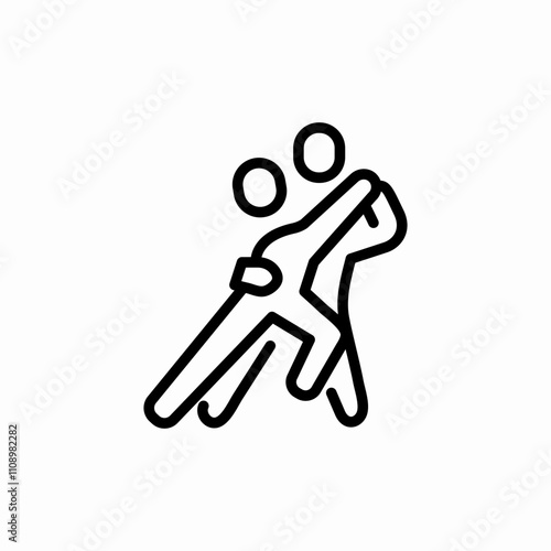 tango dance icon sign vector