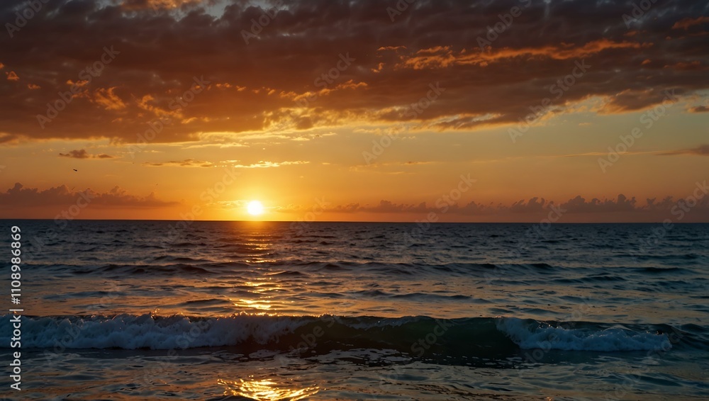 Obraz premium Sunset over the sea.