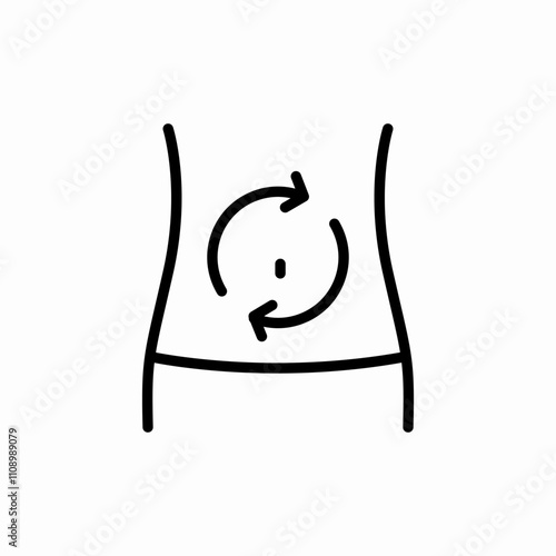 cramps stomach icon sign vector