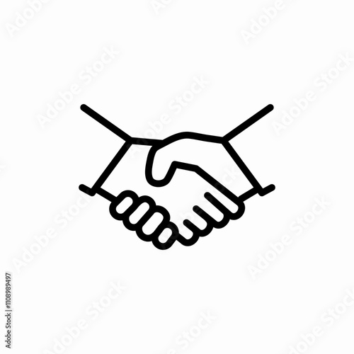 handshake deal icon sign vector