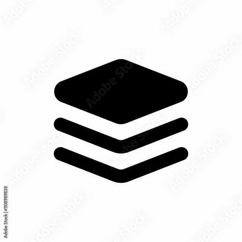 layers stack icon sign vector