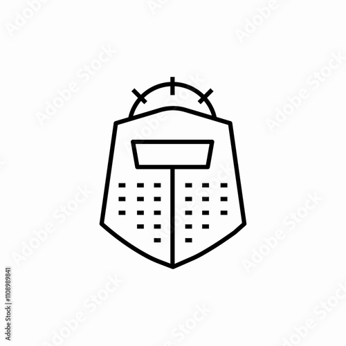 knight helmet icon sign vector