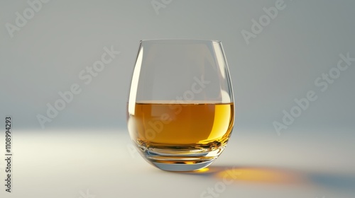 A glass of whiskey sitting on top of a table