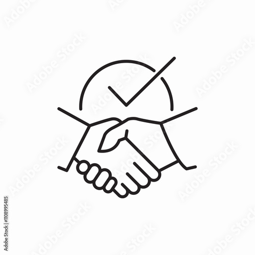 business handshake icon sign vector
