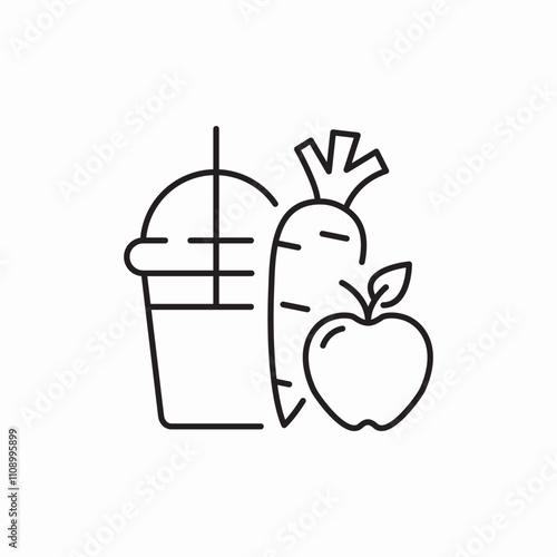 fresh juice icon sign vector